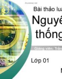 Đề tài thảo luận: Xây dựng phương án điều tra và lập phiếu điều tra (30 câu) cho một cuộc điều tra với nội dung tùy chọn