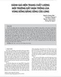 Đánh giá hiện trạng chất lượng môi trường đất mặn trồng lúa vùng đồng bằng sông Cửu Long