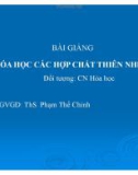 Bài giảng Hóa học các hợp chất thiên nhiên - ThS. Phạm Thế Chính