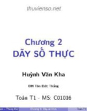 Bài giảng Toán T1: Chương 2 - ThS. Huỳnh Văn Kha