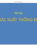 Các dạng bài tập Xác suất thống kê hay