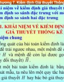 Bài giảng Xác xuất thống kê (Phần 2) - Chương 7: Kiểm định giả thuyết thống kê