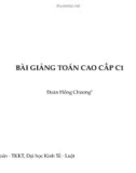 Bài giảng Toán cao cấp C1 - Đoàn Hồng Chương