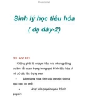 Sinh lý học tiêu hóa ( dạ dày-2)