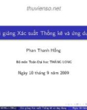 Bài giảng Xác suất thống kê và ứng dụng: Phần 6 - Phan Thanh Hồng