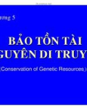 Bài giảng Bảo tồn đa dạng sinh học: Chương 5 - TS. Viên Ngọc Nam