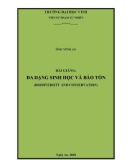 Bài giảng Đa dạng sinh học và bảo tồn - Ôn Vĩnh An