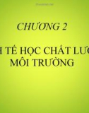 Bài giảng môn học Kinh tế môi trường - Chương 2: Kinh tế học chất lượng môi trường