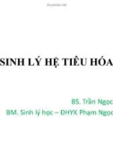 Bài giảng Sinh lý học: Sinh lý hệ tiêu hóa - BS. Trần Ngọc Thanh