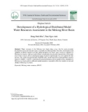 Thiết lập bộ mô hình thủy văn thông số phân bố phục vụ đánh giá tài nguyên nước trên lưu vực sông Mê Kông