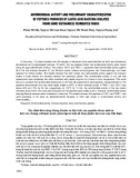 Xác định khả năng kháng khuẩn và đặc tính của peptide được sinh ra bởi các chủng vi khuẩn lactic phân lập từ một số thực phẩm lên men của Việt Nam