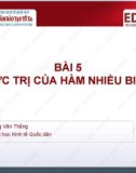 Bài giảng Toán cao cấp cho các nhà kinh tế 2: Bài 5 - ThS. Hoàng Văn Thắng