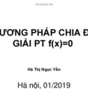 Bài giảng Phương pháp chia đôi giải phương trình f(x)=0