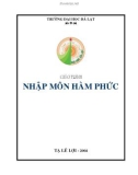 Giáo trình Nhập môn hàm biến phức - Tạ Lê Lợi