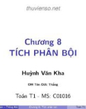 Bài giảng Toán T1: Chương 8 - ThS. Huỳnh Văn Kha