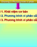 Bài giảng Toán cao cấp - Chương 3: Phương trình vi phân