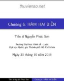 Bài giảng Toán cao cấp: Chương 6 - TS. Nguyễn Phúc Sơn