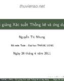 Bài giảng Xác suất thống kê và ứng dụng trong kinh tế xã hội: Chương 12 - Nguyễn Thị Nhung