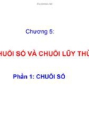 Bài giảng Giải tích 2: Chương 5 - Trần Ngọc Diễm (Phần 1)