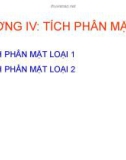 Bài giảng Giải tích 2 - Chương 4: Tích phân mặt