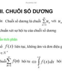 Bài giảng Giải tích 1 - Chương 5: Chuỗi số dương