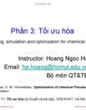 Bài giảng Phần 3: Tối ưu hóa