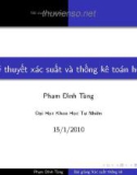 Lý thuyết xác xuất thống kê toán học - Phạm Đình Tùng