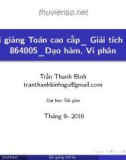 Bài giảng Toán cao cấp - Giải tích 1: Đạo hàm, vi phân