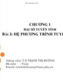 Bài giảng Toán đại cương: Chương 1.3 - TS. Trịnh Thị Hường