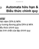 Bài giảng Toán giải tích - Chương 3: Automata hữu hạn và biểu thức chính quy