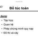 Bài giảng Toán giải tích - Chương 1: Bổ túc toán