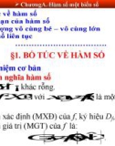 Bài giảng Toán cao cấp - Chương A: Hàm số một biến số