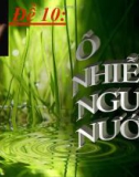 Chủ Đề 10: Ô nhiễm nguồn nước