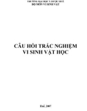 Câu hỏi trắc nghiệm Vi sinh vật học - ĐH Y Dược Huế