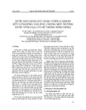 Bước đầu khảo sát hàm lượng carbon hữu cơ không tan (POC) trong môi trường nước vùng hạ lưu hệ thống Sông Hồng