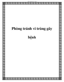 Phòng tránh vi trùng gây bệnh