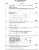Đáp án đề thi cuối kỳ II năm học 2019-2020 môn Vật lý 1 - ĐH Sư phạm Kỹ thuật