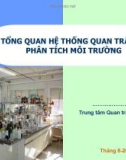 Bài giảng Tổng quan hệ thống quan trắc và phân tích môi trường