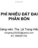 Bài giảng Độ phì nhiêu đất đai và phân bón - Chương 1: Độ phì nhiêu đất đai và phân bón