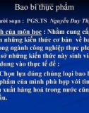 Bài giảng Bao bì thực phẩm