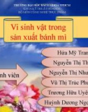 Bài giảng Công nghệ thực phẩm - Bài: Vi sinh vật trong sản xuất bánh mì