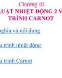 Bài giảng Nhiệt động: Chương 3 - ThS. Đỗ Văn Quân