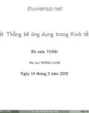 Bài giảng Xác xuất thống kê ứng dụng trong kinh tế xã hội: Chương 1 - ĐH Thăng Long