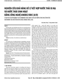 Nghiên cứu khả năng xử lý kết hợp nước thải xi mạ và nước thải sinh hoạt bằng công nghệ Anoxic/Oxic (A/O)