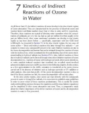 Ozone Reaction Kinetics for Water and Wastewater Systems - Chapter 7