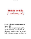 Sinh lý hô hấp ( Lưu lượng thở)