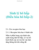 Sinh lý hô hấp (Điều hòa hô hấp-2)