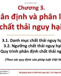 Bài giảng Quản lý chất thải nguy hại: Chương 3 - GV. Phạm Khắc Liệu