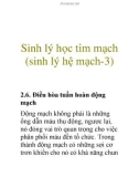 Sinh lý học tim mạch (sinh lý hệ mạch-3)