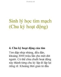 Sinh lý học tim mạch (Chu kỳ hoạt động)